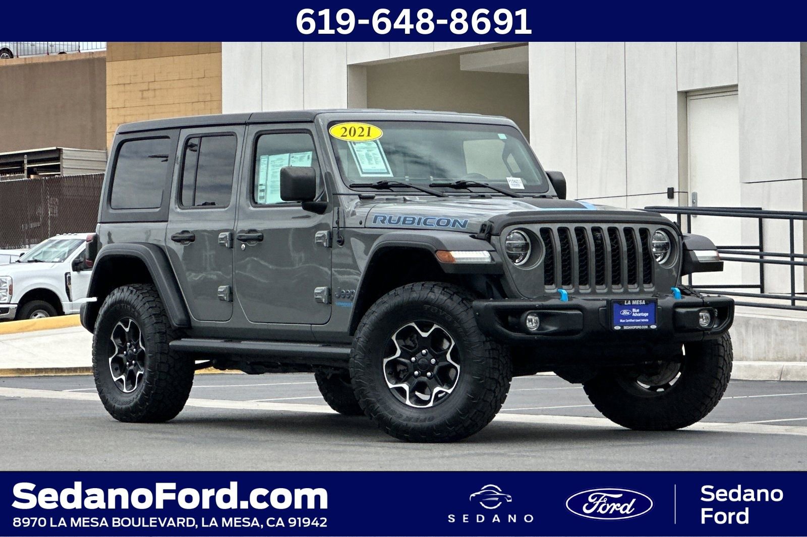 Used 2021 Jeep Wrangler Unlimited Rubicon 4xe w/ Steel Bumper Group AWD/4WD image 1