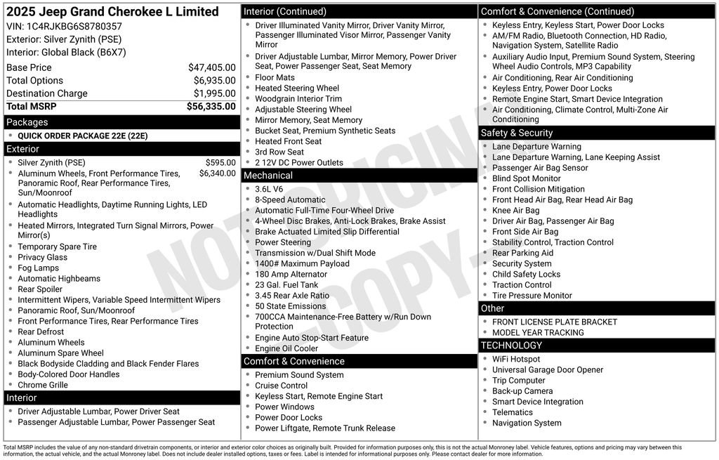 New 2025 Jeep Grand Cherokee L Limited image 5