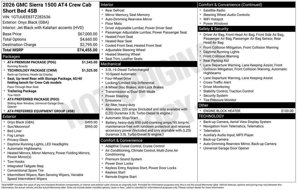 New 2026 GMC Sierra 1500 AT4 w/ AT4 Premium Package image 45