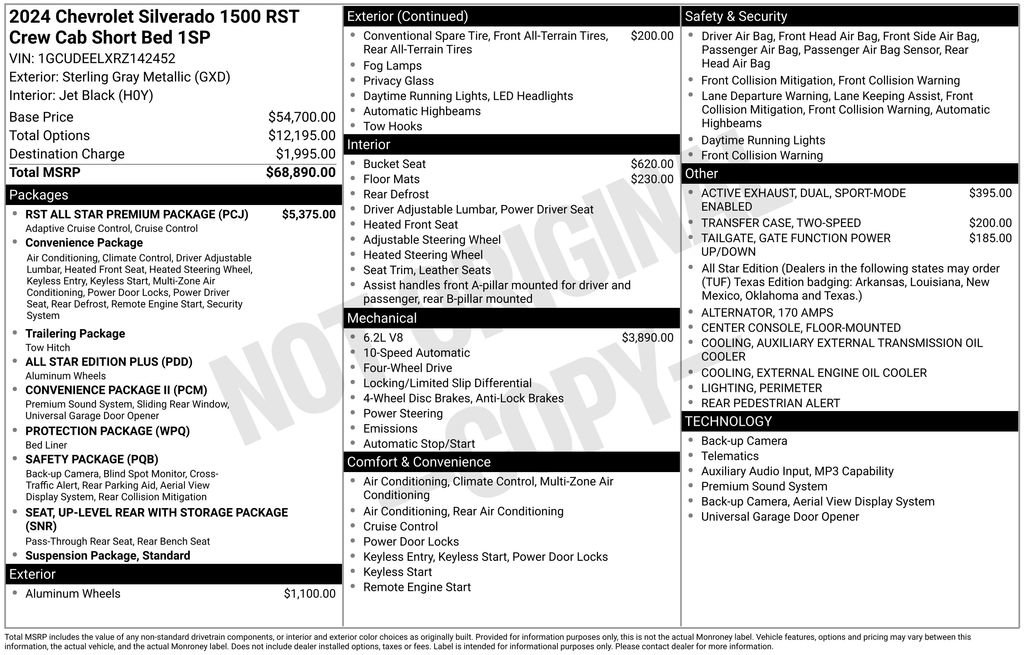 Used 2024 Chevrolet Silverado 1500 RST w/ RST All Star Premium Package AWD/4WD image 4