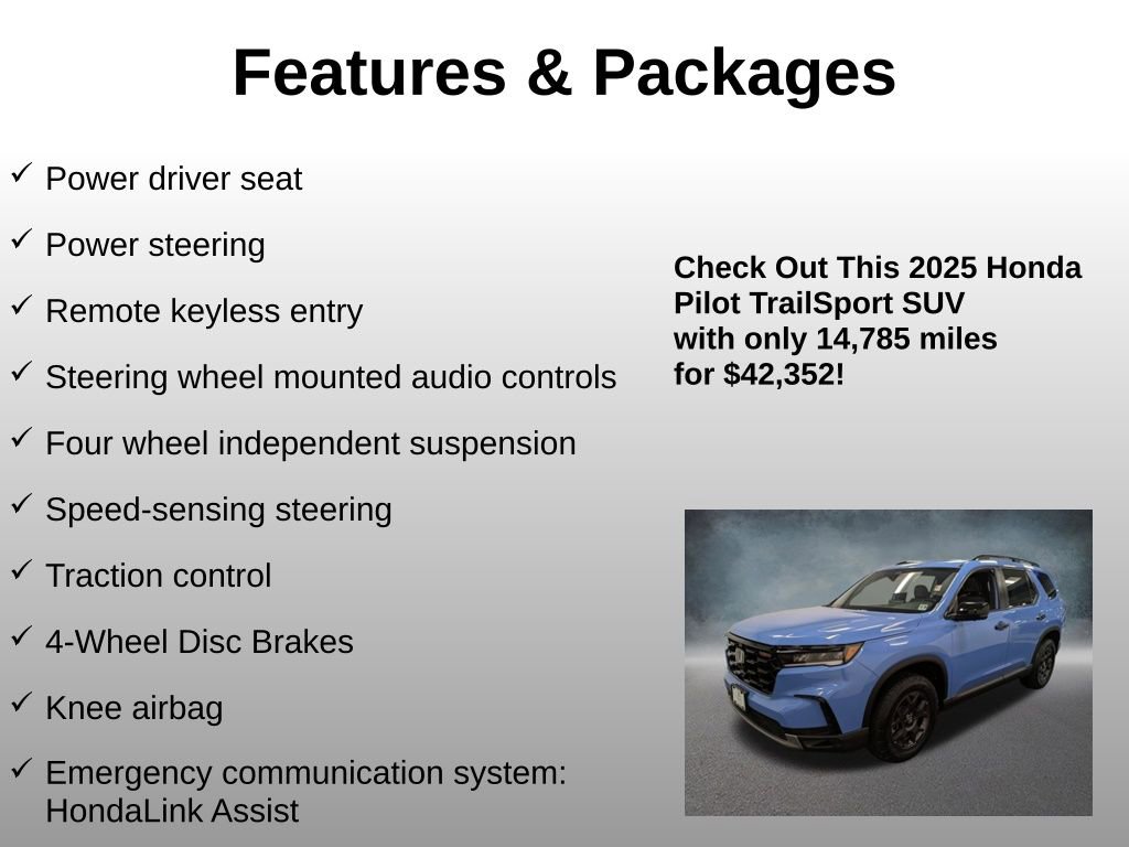 Certified 2025 Honda Pilot TrailSport image 12
