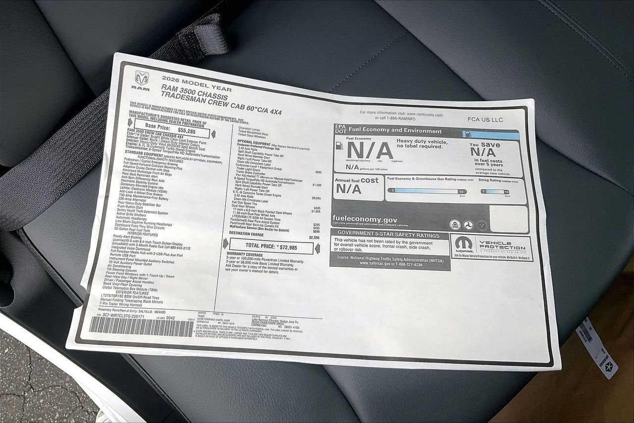 New 2026 RAM 3500 Tradesman image 35