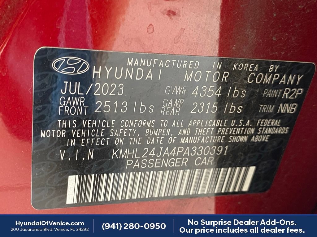 Certified 2023 Hyundai Sonata SE w/ Cargo Package FWD image 44
