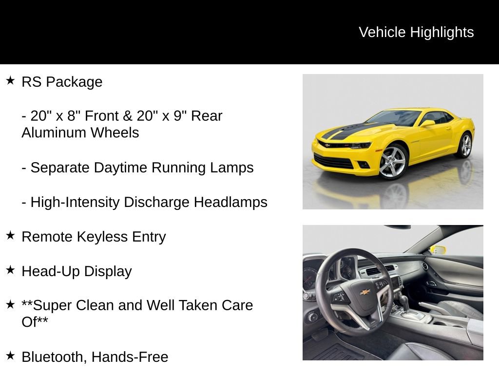 Used 2014 Chevrolet Camaro SS w/ RS Package RWD image 26