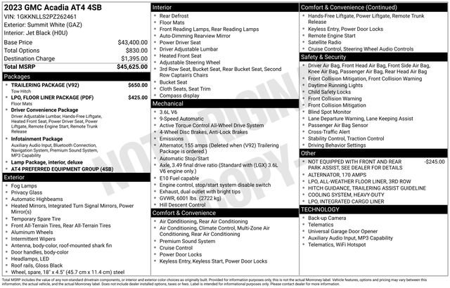 Certified 2023 GMC Acadia AT4 w/ Trailering Package image 6