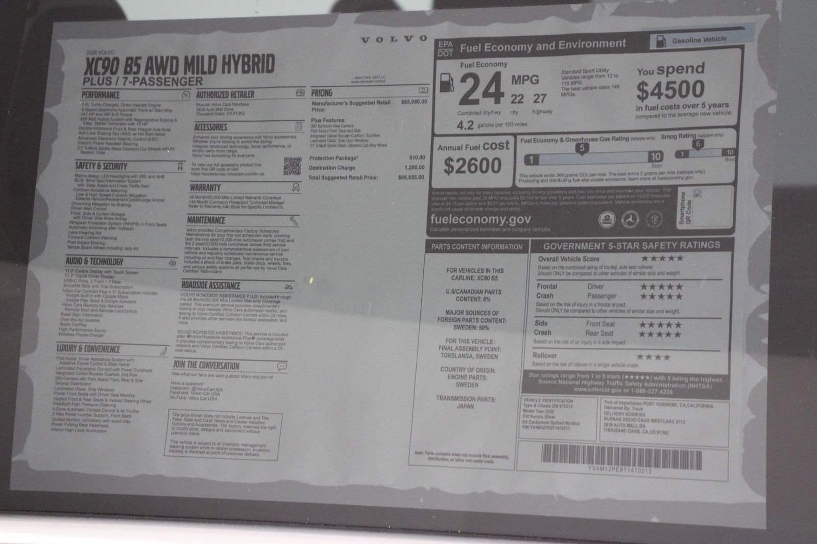 New 2026 Volvo XC90 B5 Plus w/ Protection Package image 18