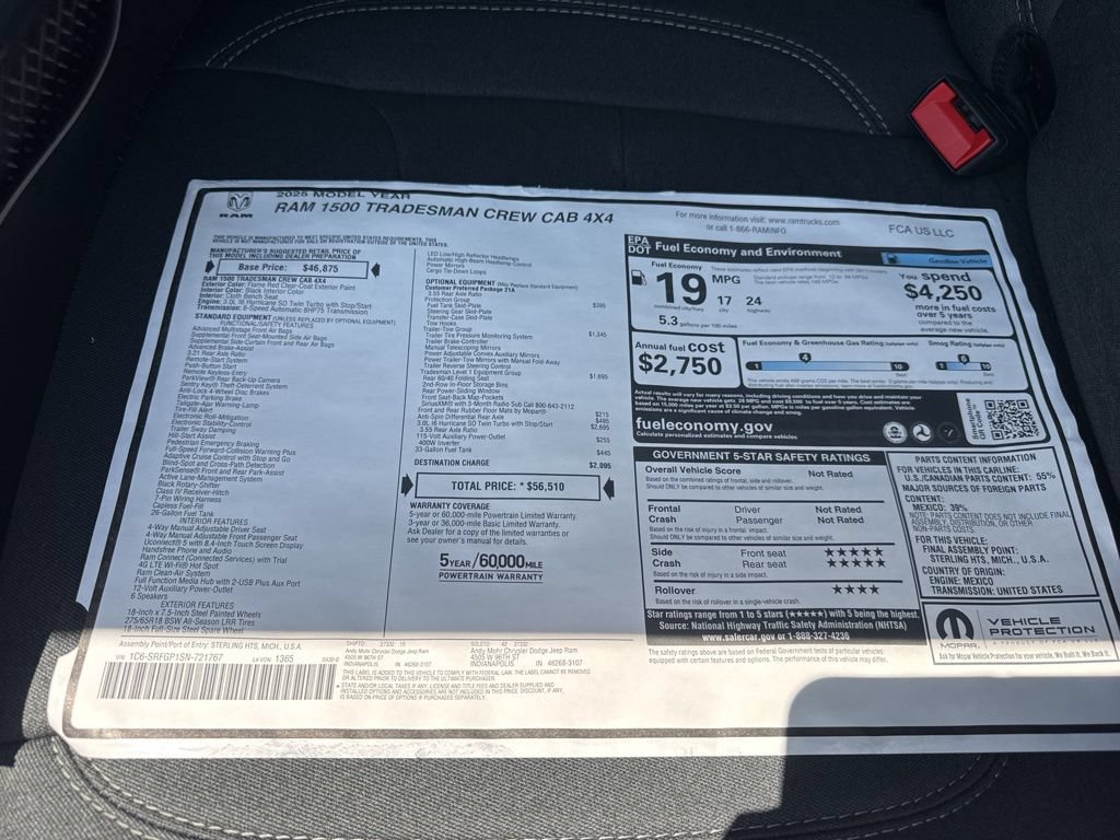 New 2025 RAM 1500 Tradesman AWD/4WD image 25
