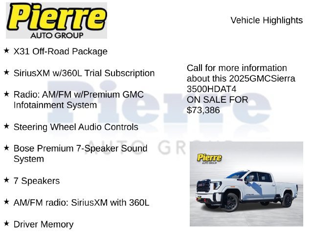Used 2025 GMC Sierra 3500 AT4 w/ AT4 Premium Plus Package AWD/4WD image 7