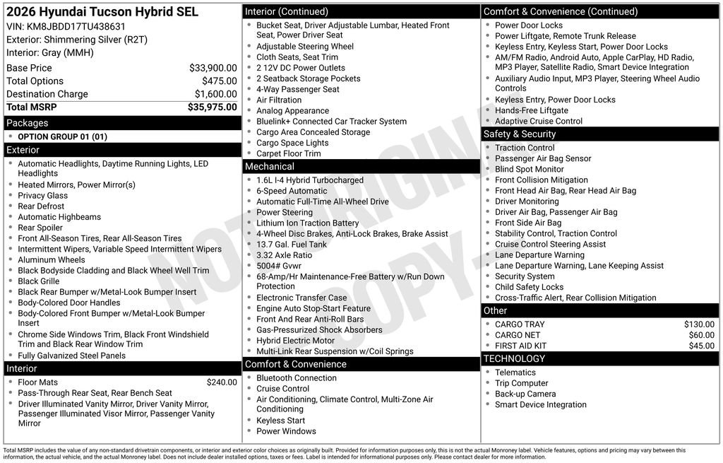 New 2026 Hyundai Tucson SEL image 4