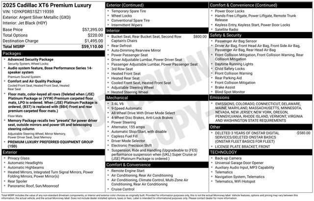 Used 2025 Cadillac XT6 Premium Luxury image 2