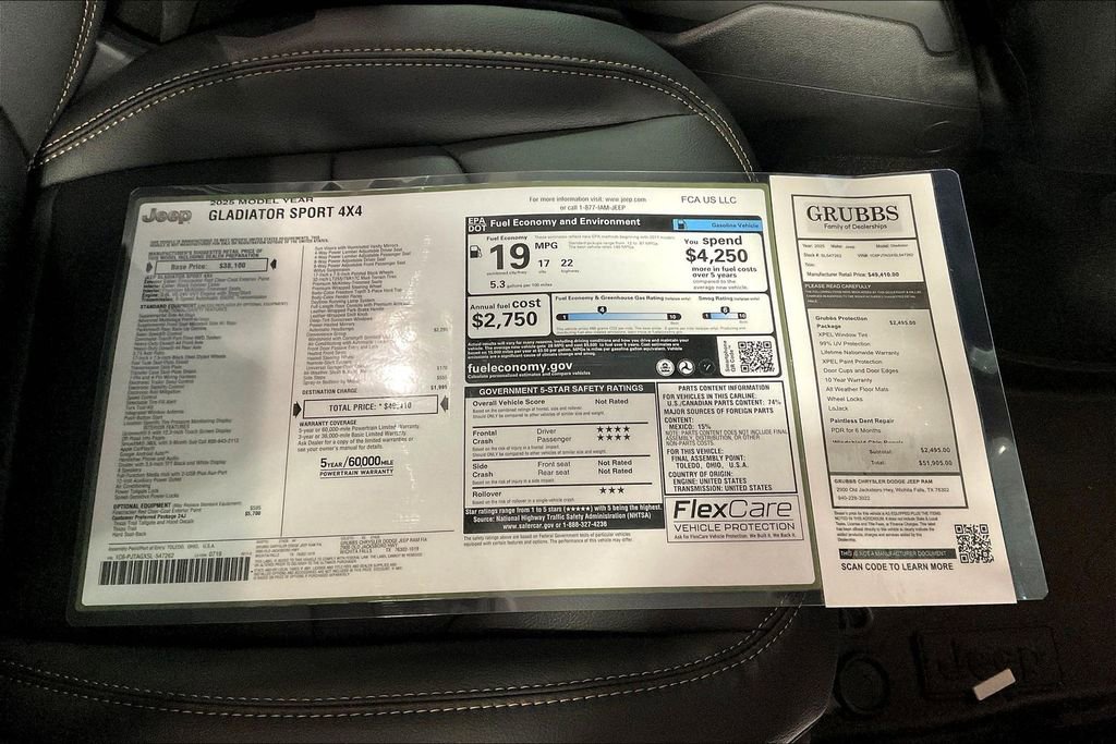 New 2025 Jeep Gladiator Sport image 41