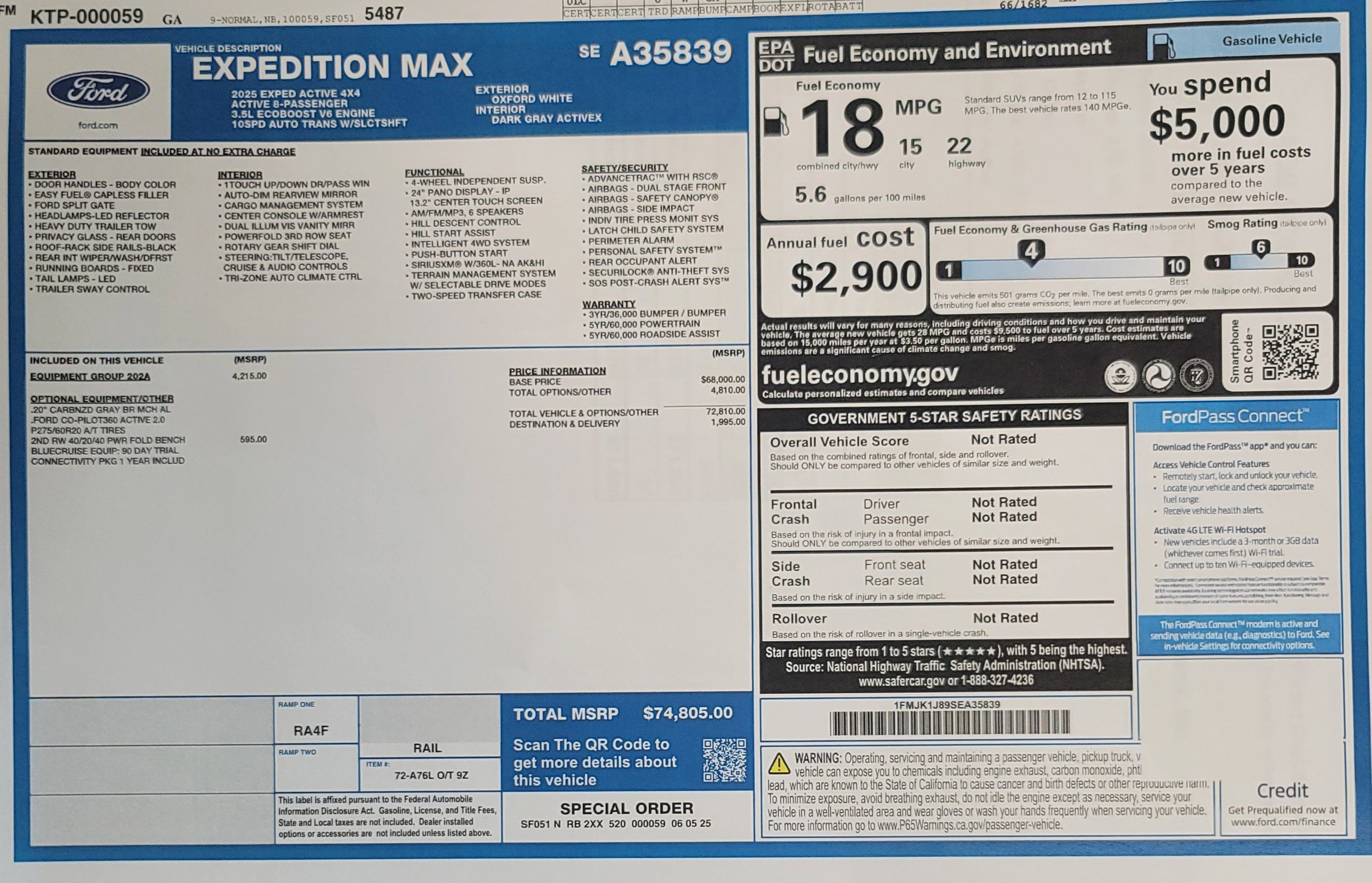 Used 2025 Ford Expedition Max Active AWD/4WD image 2