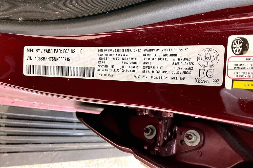 Used 2022 RAM 1500 Limited w/ Body-Colour Bumper Group AWD/4WD image 19