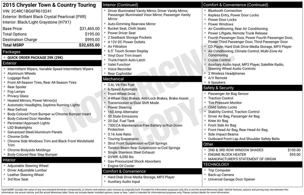 Used 2015 Chrysler Town & Country Touring image 37