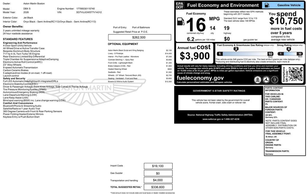 New 2026 Aston Martin DBX S image 21