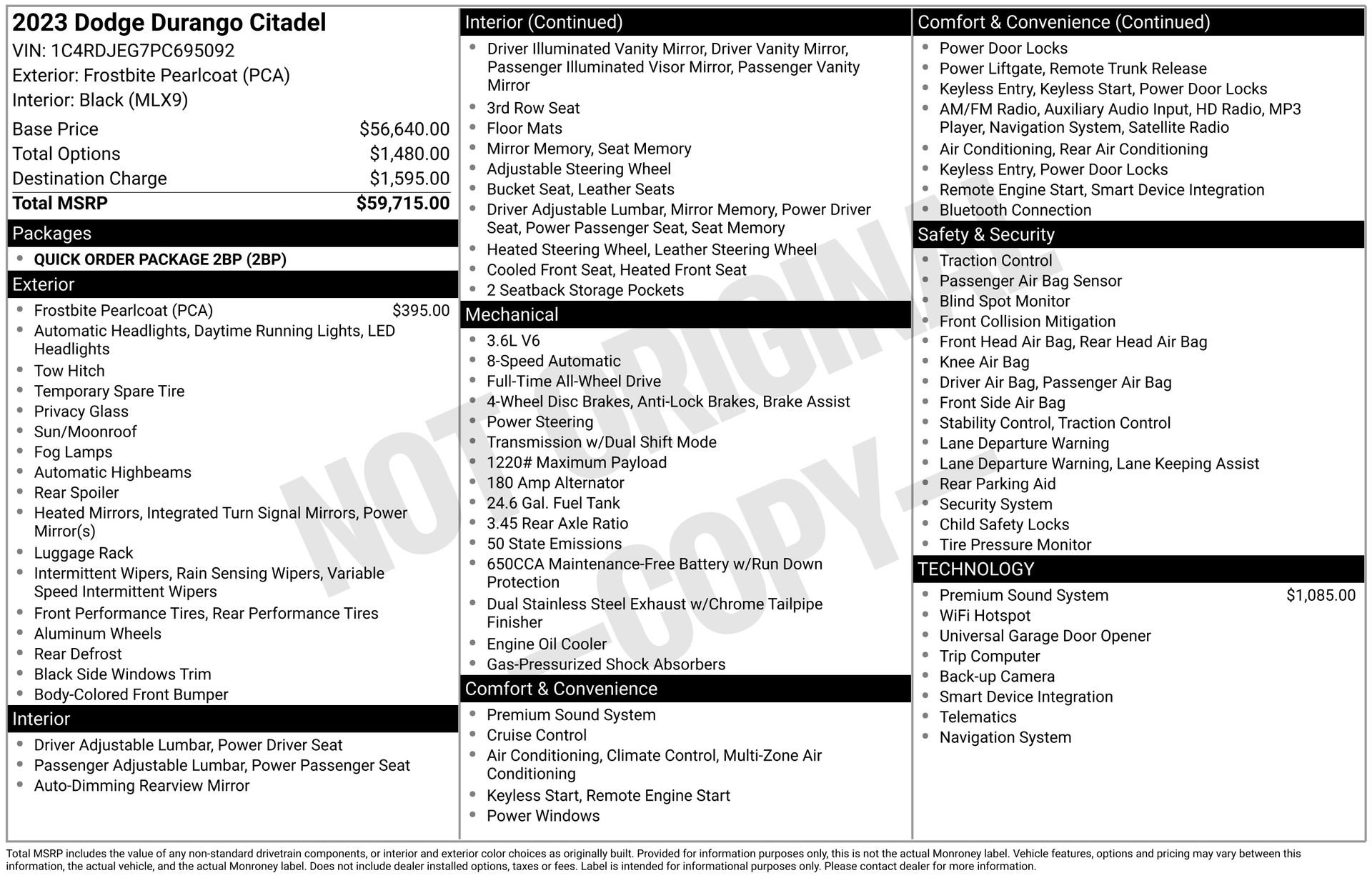 Used 2023 Dodge Durango Citadel image 45