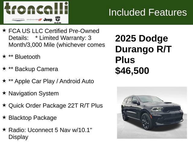 Certified 2025 Dodge Durango R/T AWD/4WD image 5