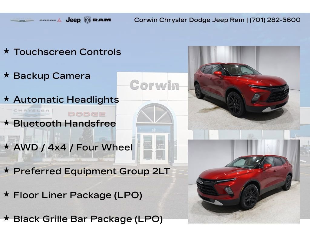 Used 2023 Chevrolet Blazer LT w/ LPO, Black Grille Bar Package image 8