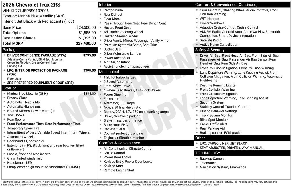 Used 2025 Chevrolet Trax RS w/ Driver Confidence Package image 31