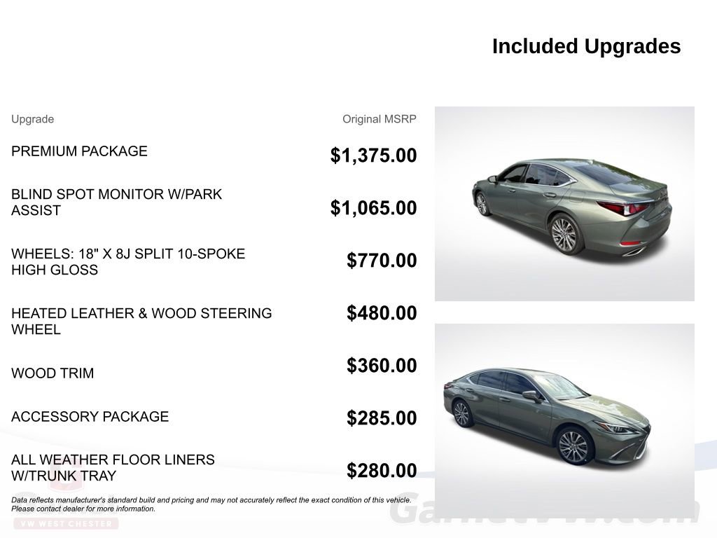 Used 2020 Lexus ES 350 w/ Premium Package FWD image 8