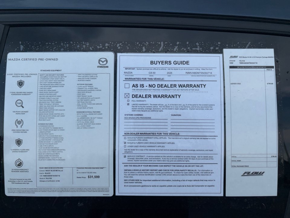 Certified 2025 MAZDA CX-50 AWD 2.5 S w/ Weather Package image 33