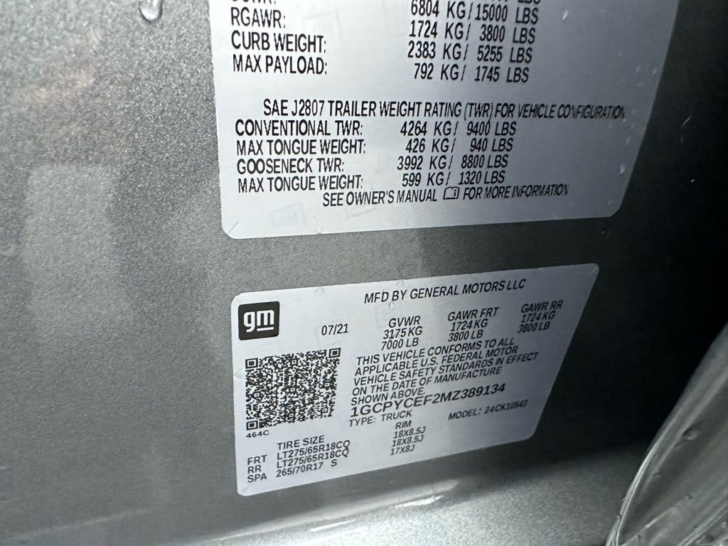 Used 2021 Chevrolet Silverado 1500 Custom Trail Boss image 27