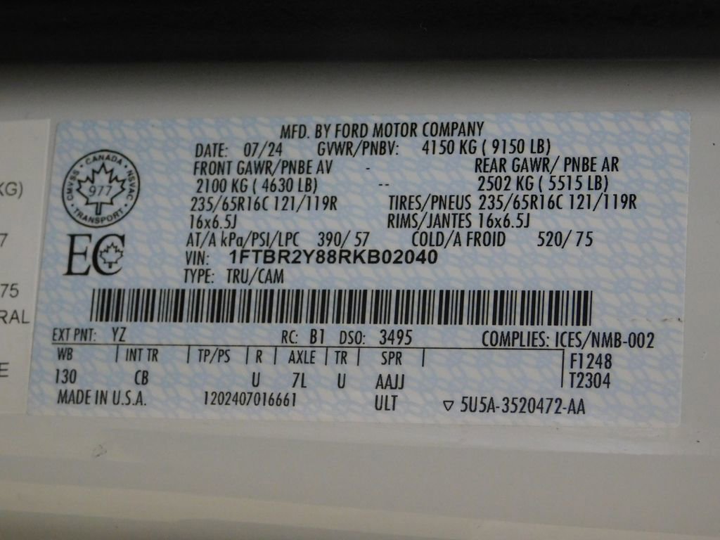 Used 2024 Ford Transit 250 Low Roof AWD w/ Exterior Upgrade Package image 94