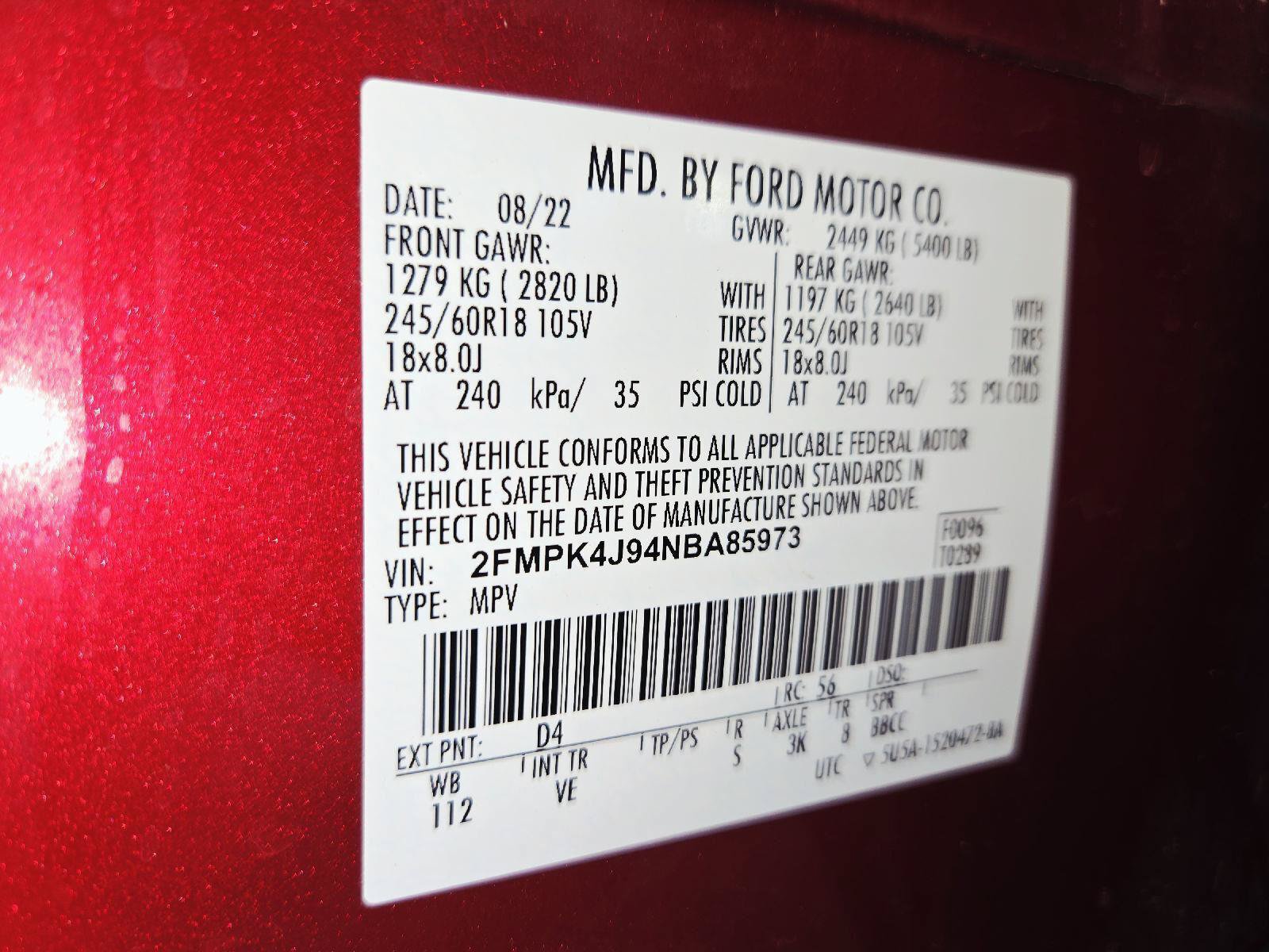 Used 2022 Ford Edge SEL w/ Convenience Package AWD/4WD image 48