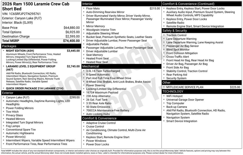 New 2026 RAM 1500 Laramie w/ Night Edition AWD/4WD image 45