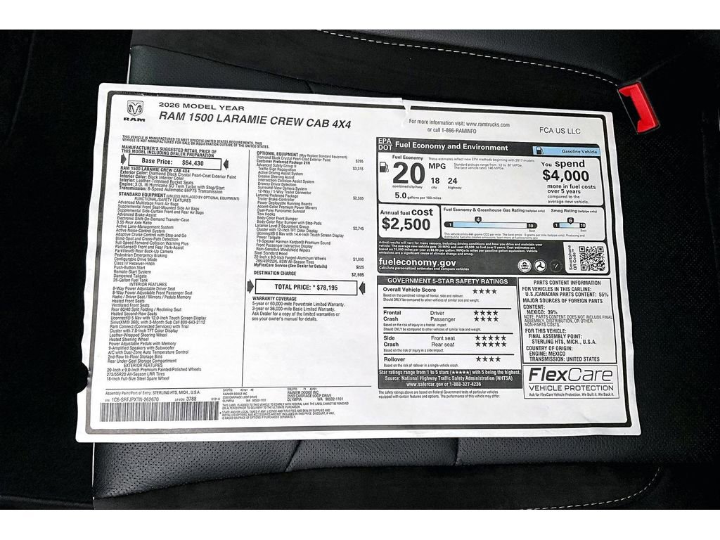 New 2026 RAM 1500 Laramie w/ Advanced Safety Group II image 14