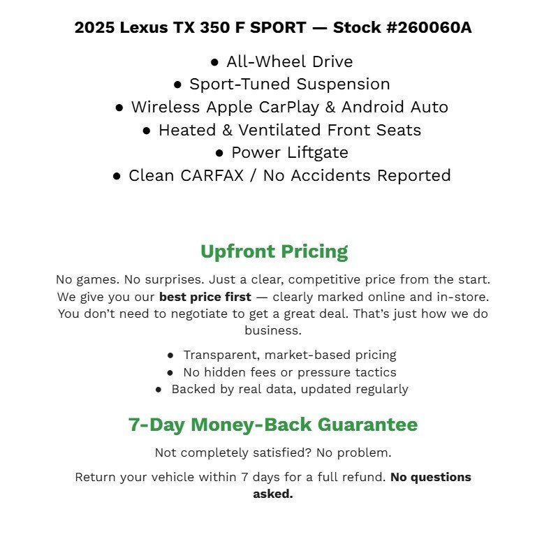 Used 2024 Lexus TX 500h AWD image 2