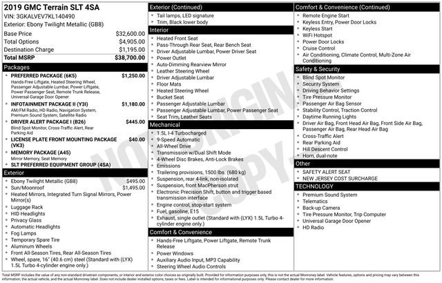 Used 2019 GMC Terrain SLT w/ Preferred Package AWD/4WD image 13