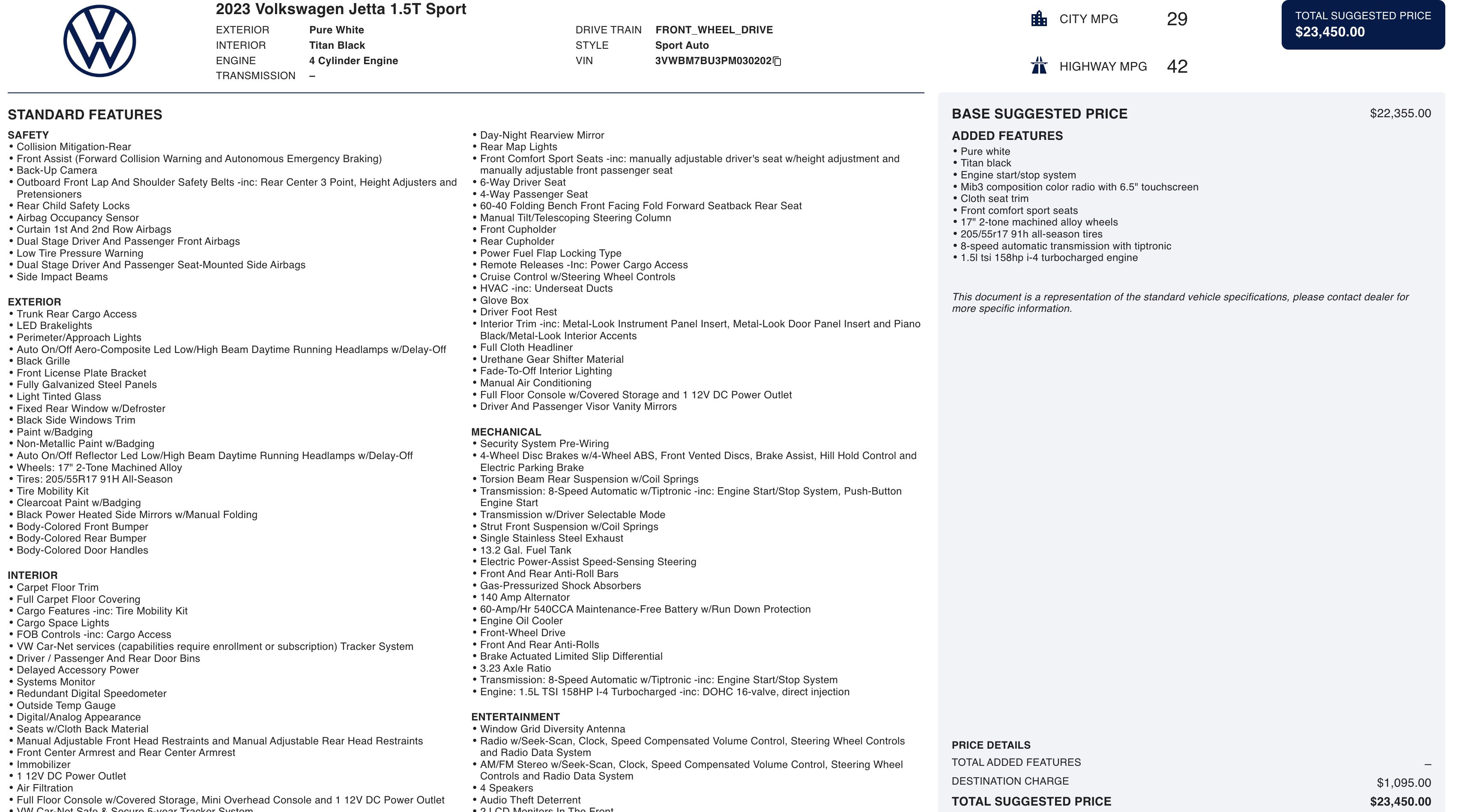 Used 2023 Volkswagen Jetta Sport image 5