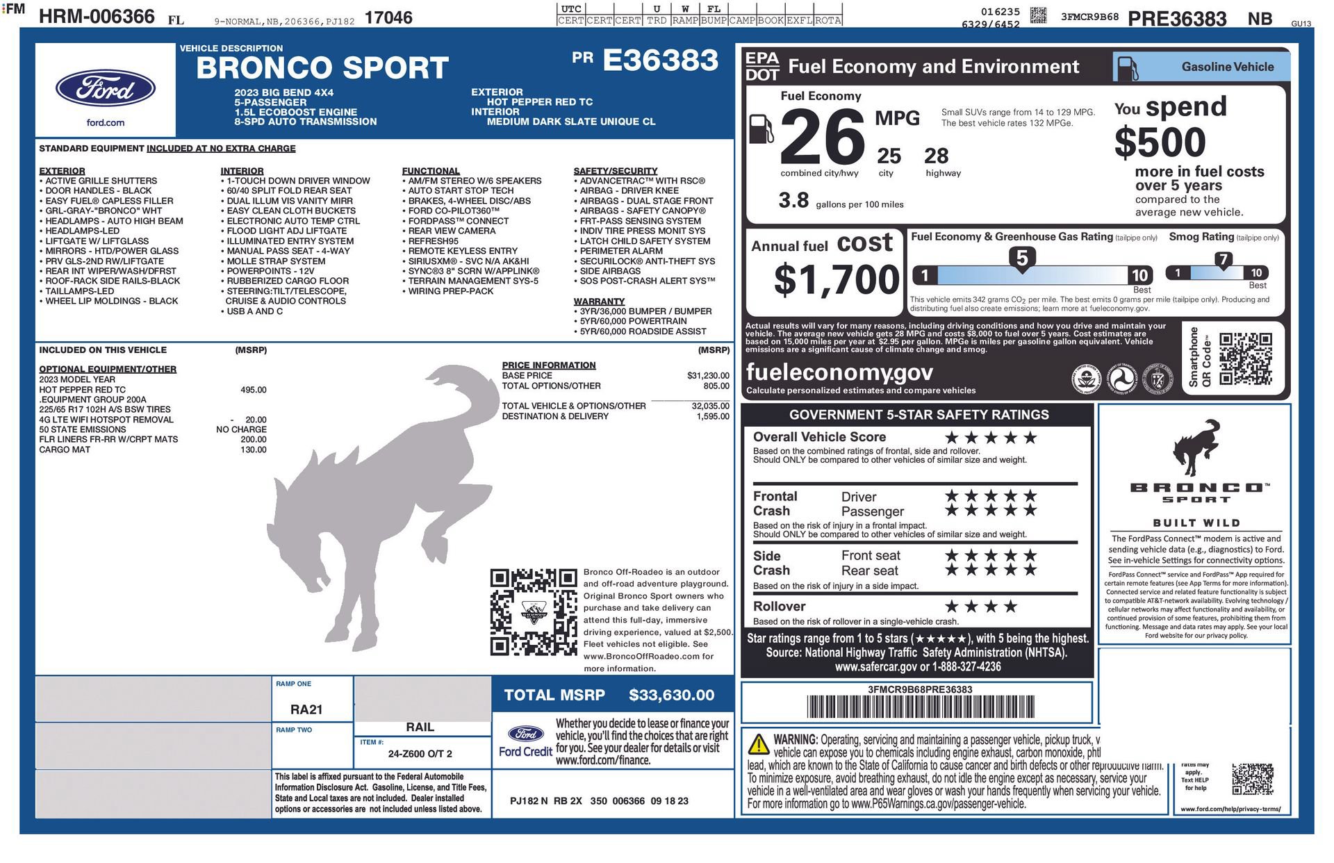 Used 2023 Ford Bronco Sport Big Bend AWD/4WD image 41