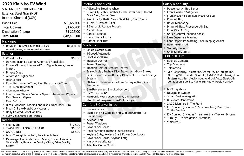 Used 2023 Kia Niro Wind w/ Wind Preserve Package FWD image 40