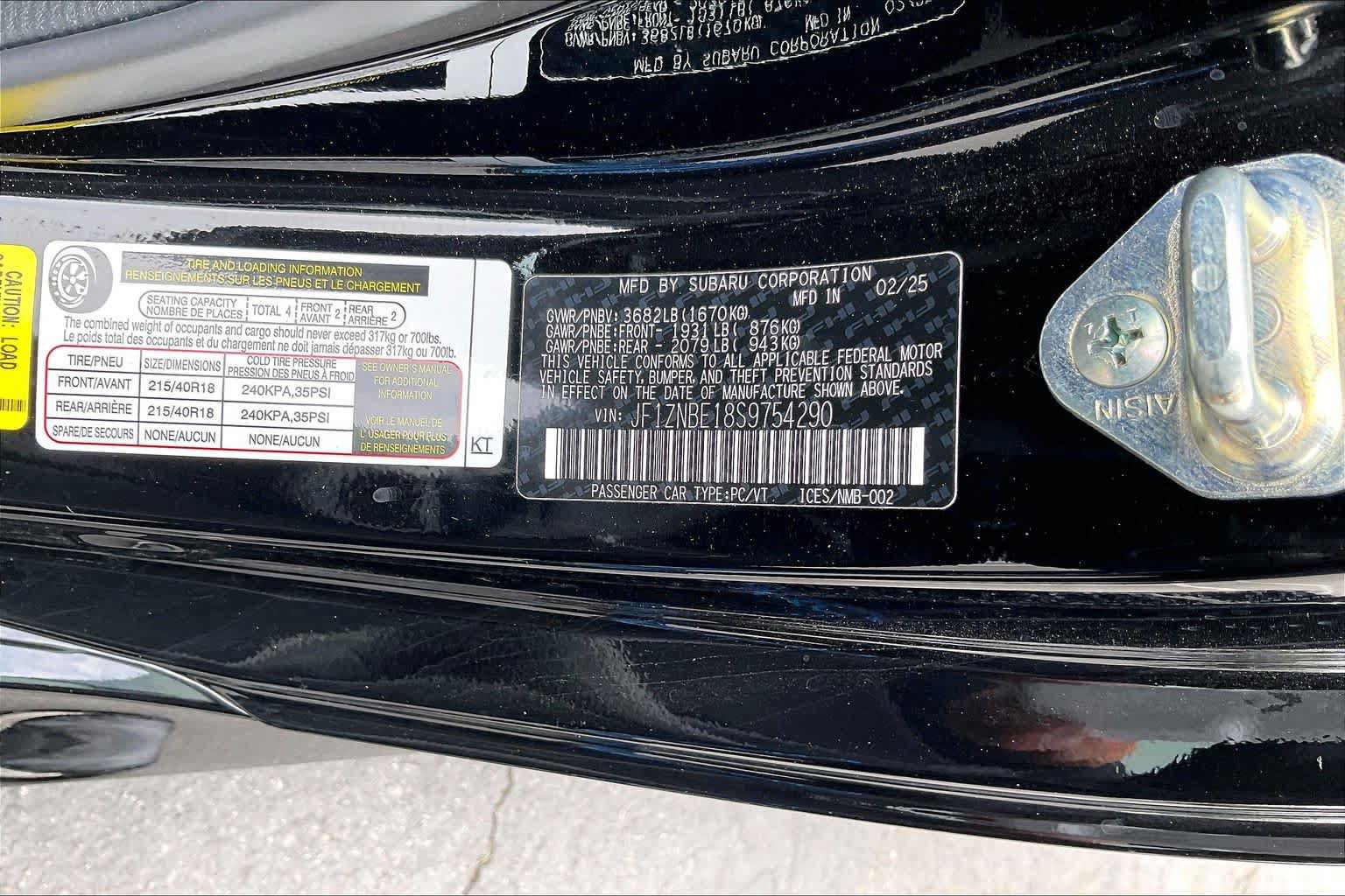 Certified 2025 Toyota GR86 Premium w/ ALL Weather Mat Package (TMS) RWD image 36