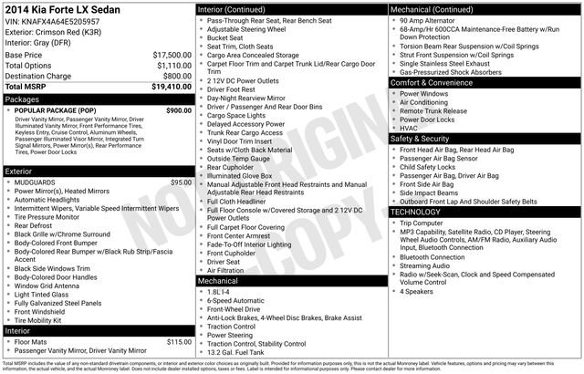 Used 2014 Kia Forte LX w/ Popular Package FWD image 33