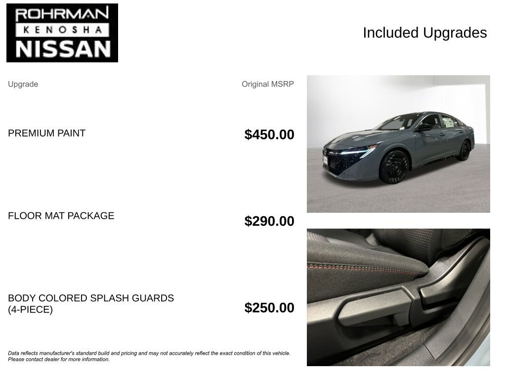 New 2026 Nissan Sentra SR w/ Floor Mat Package image 4