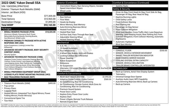 Used 2023 GMC Yukon Denali w/ Denali Reserve Package AWD/4WD image 40