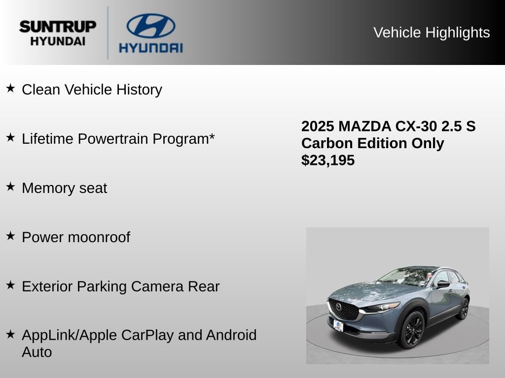 Used 2025 MAZDA CX-30 AWD 2.5 S w/ Preferred Package image 8