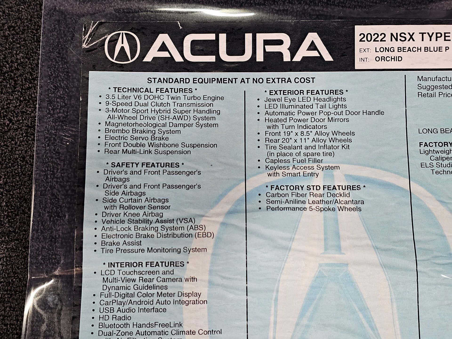 Used 2022 Acura NSX Type S AWD/4WD image 49