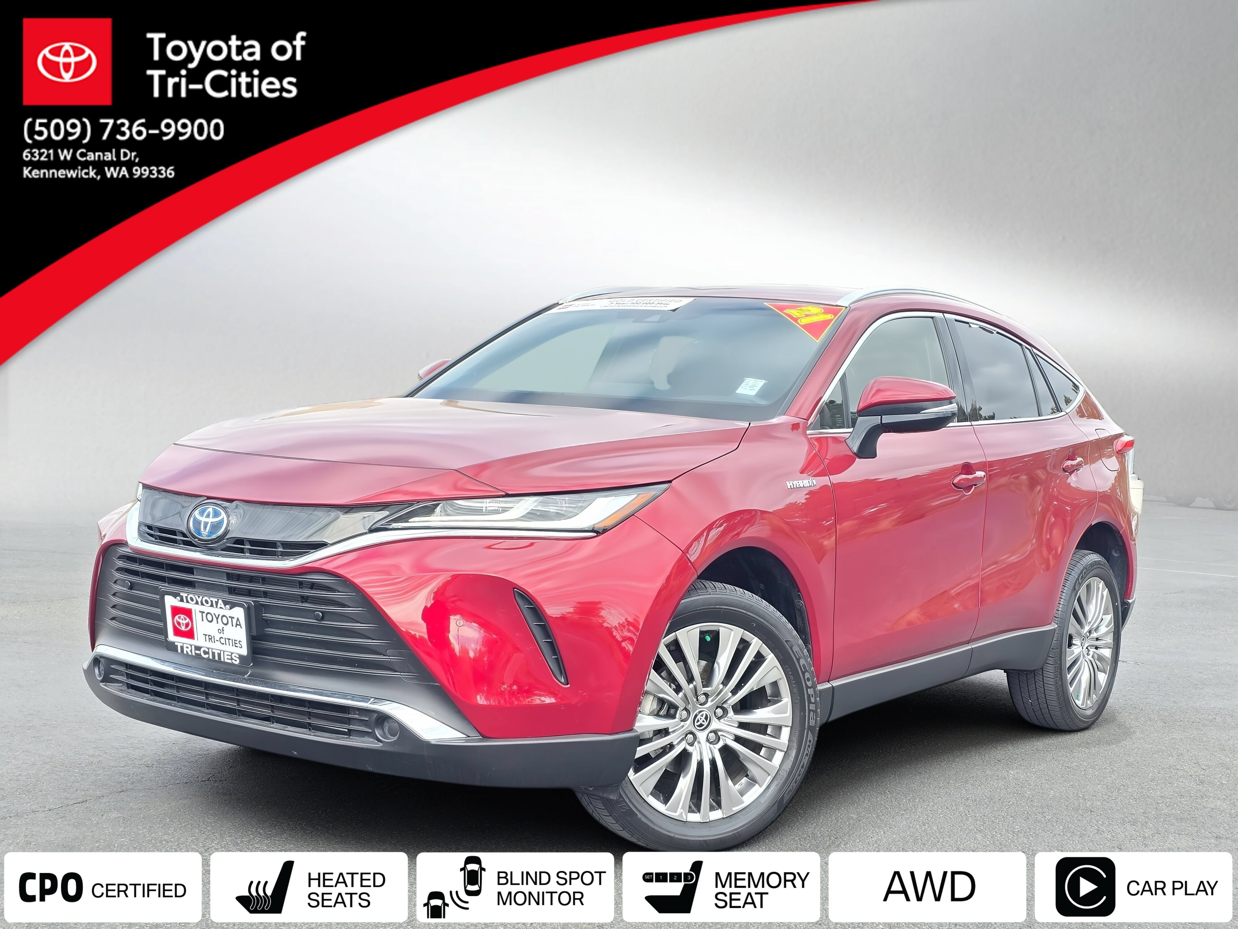 Certified 2021 Toyota Venza XLE w/ Softex Package