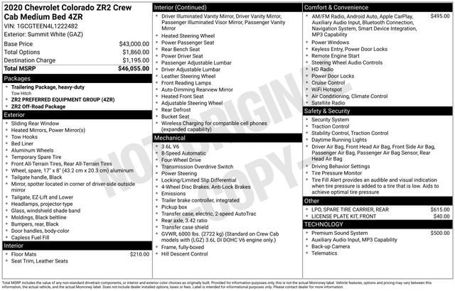 Certified 2020 Chevrolet Colorado ZR2 AWD/4WD image 31