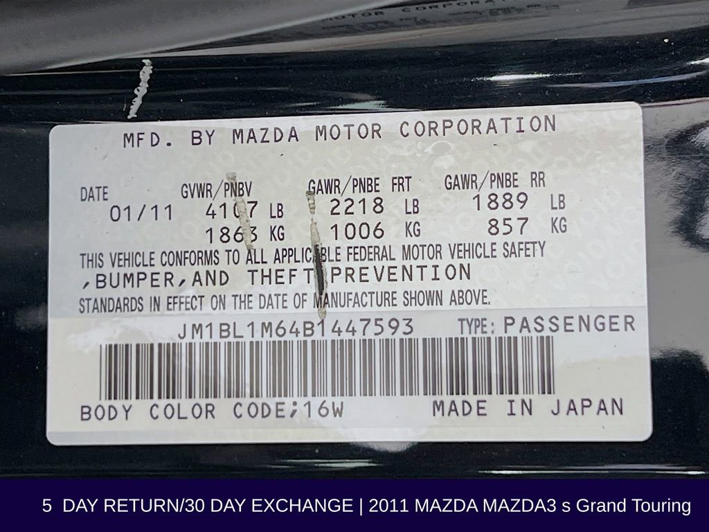 Used 2011 MAZDA MAZDA3 s Grand Touring w/ Tech Pkg image 36