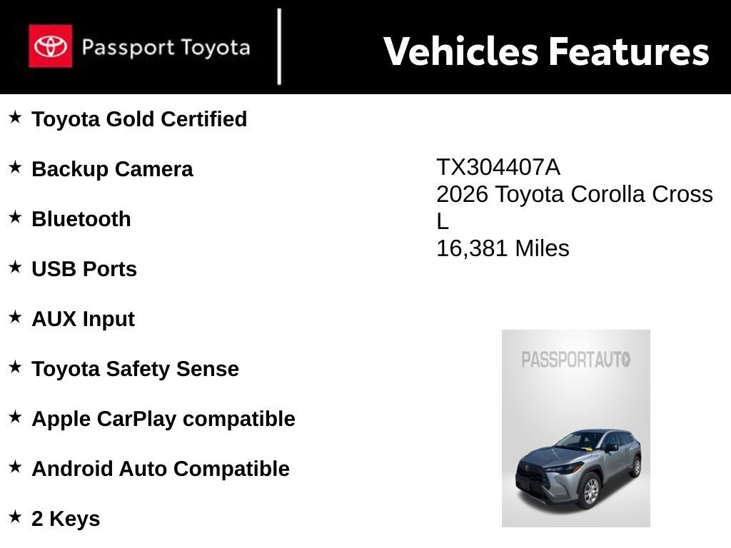 Certified 2026 Toyota Corolla Cross L FWD image 9