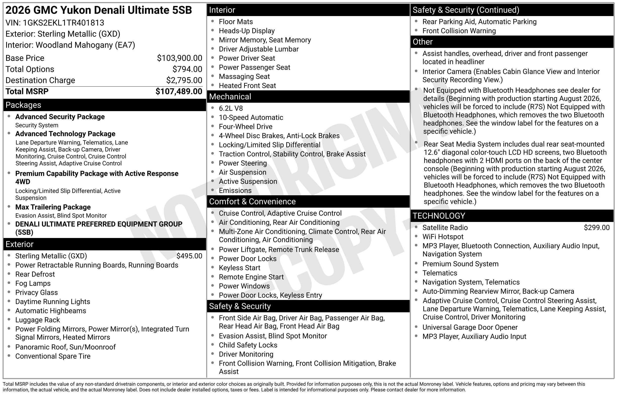 New 2026 GMC Yukon Denali Ultimate AWD/4WD image 4