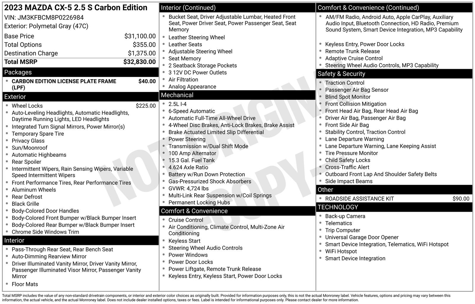 Used 2023 MAZDA CX-5 Carbon Edition image 6