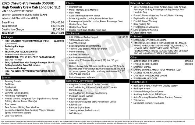 Used 2025 Chevrolet Silverado 3500 High Country w/ High Country Premium Package image 5