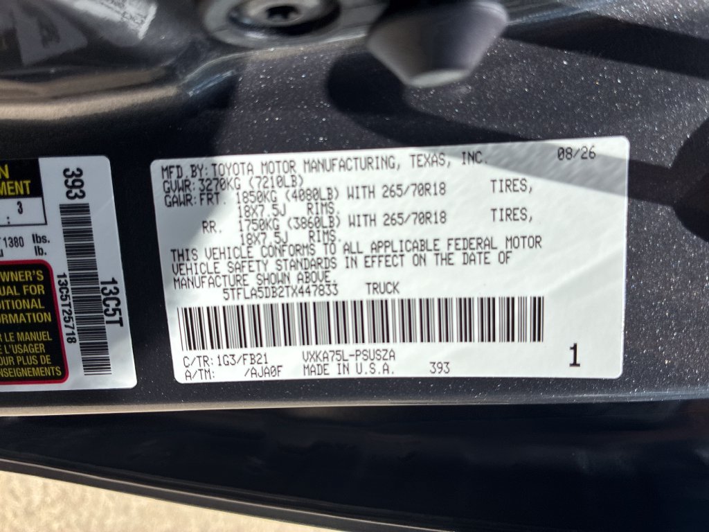 New 2026 Toyota Tundra SR5 w/ SR5 Convenience Package AWD/4WD image 51
