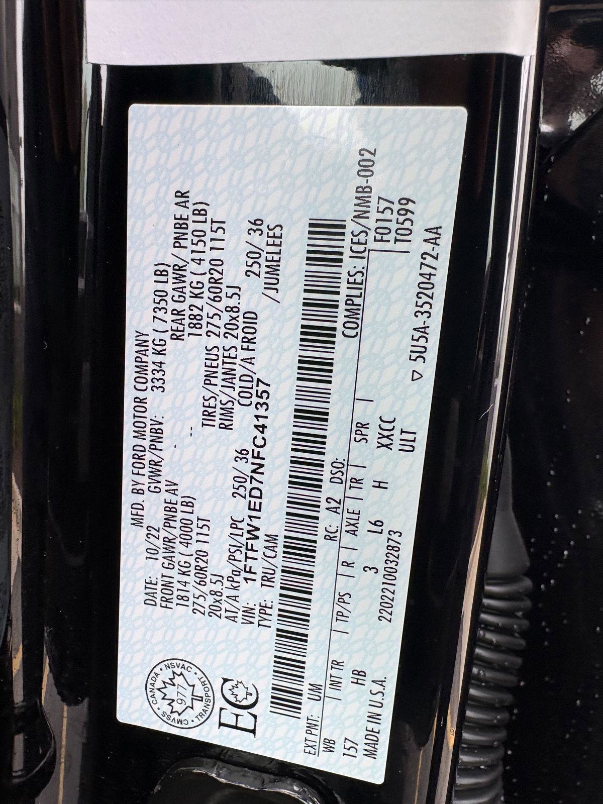 Used 2022 Ford F150 Lariat w/ Equipment Group 502A High AWD/4WD image 18